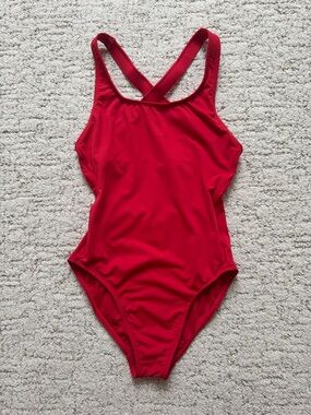 Nordstrom One Piece Red Bathing Suit